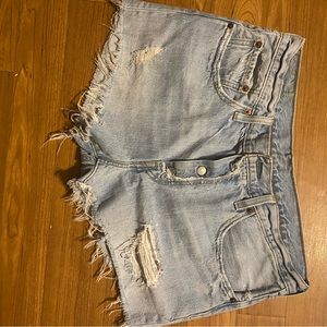 Levi’s 501 button fly blue Jean shorts, waist size 30,